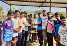 क्रिकेट प्रतियोगिता का सफलतापूर्वक समापन