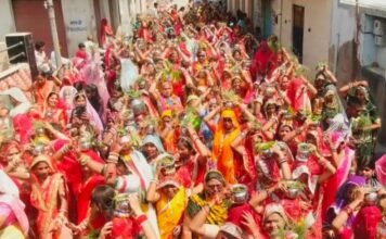 फतेहपुरिया दोयम में गणगौर की धूम: 211 कलशों के साथ निकली भव्य शोभायात्रा