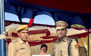 राजस्थान पुलिस स्थापना दिवस:थांवला के कांस्टेबल श्यामलाल ‘उत्तम सेवा चिन्ह’ से सम्मानित, एसपी रोशन मीणा ने प्रदान किया पदक