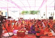 लाडपुरा में भागवत कथा के तृतीय दिवस की कथा में उमड़े श्रद्धालु